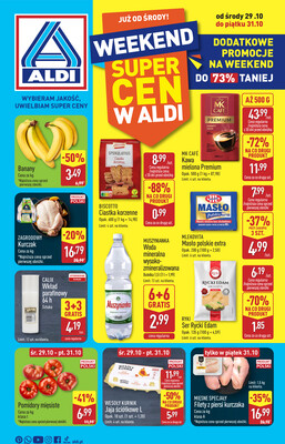 Leták Aldi Polsko 29.10.-31.10.2025 - Víkendová nabídka