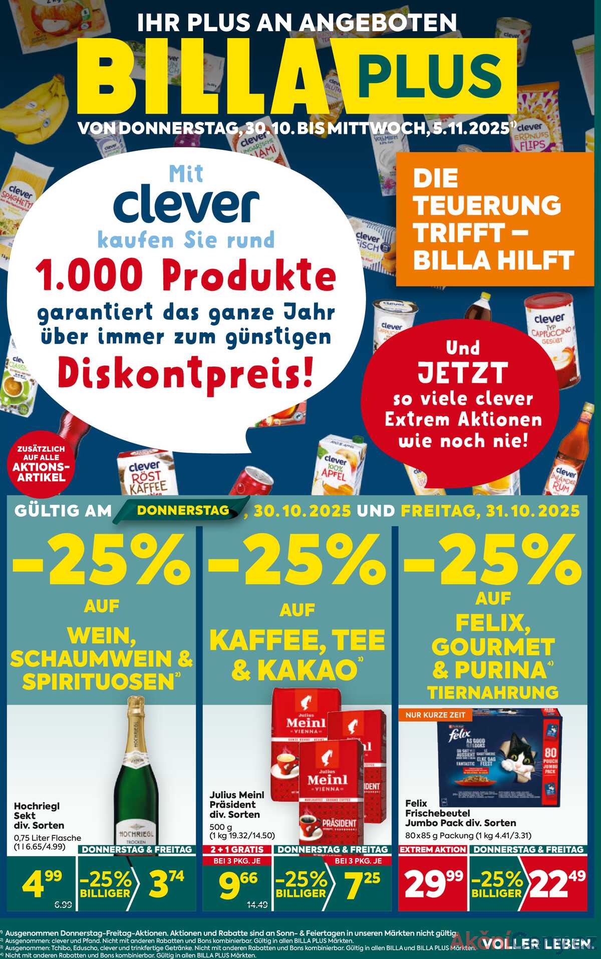 Leták BILLA Rakousko 30.10.-5.11.2025 - BILLA PLUS strana 1