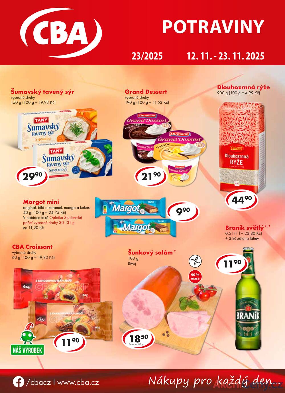Leták CBA - CBA potraviny od 12.11. do 23.11.2025 - strana 1 Leták CBA - CBA potraviny od 12.11. do 23.11.2025 - strana 1