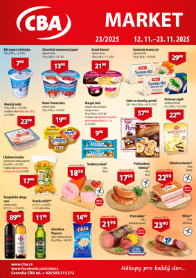 CBA Market od 12.11. do 23.11.2025