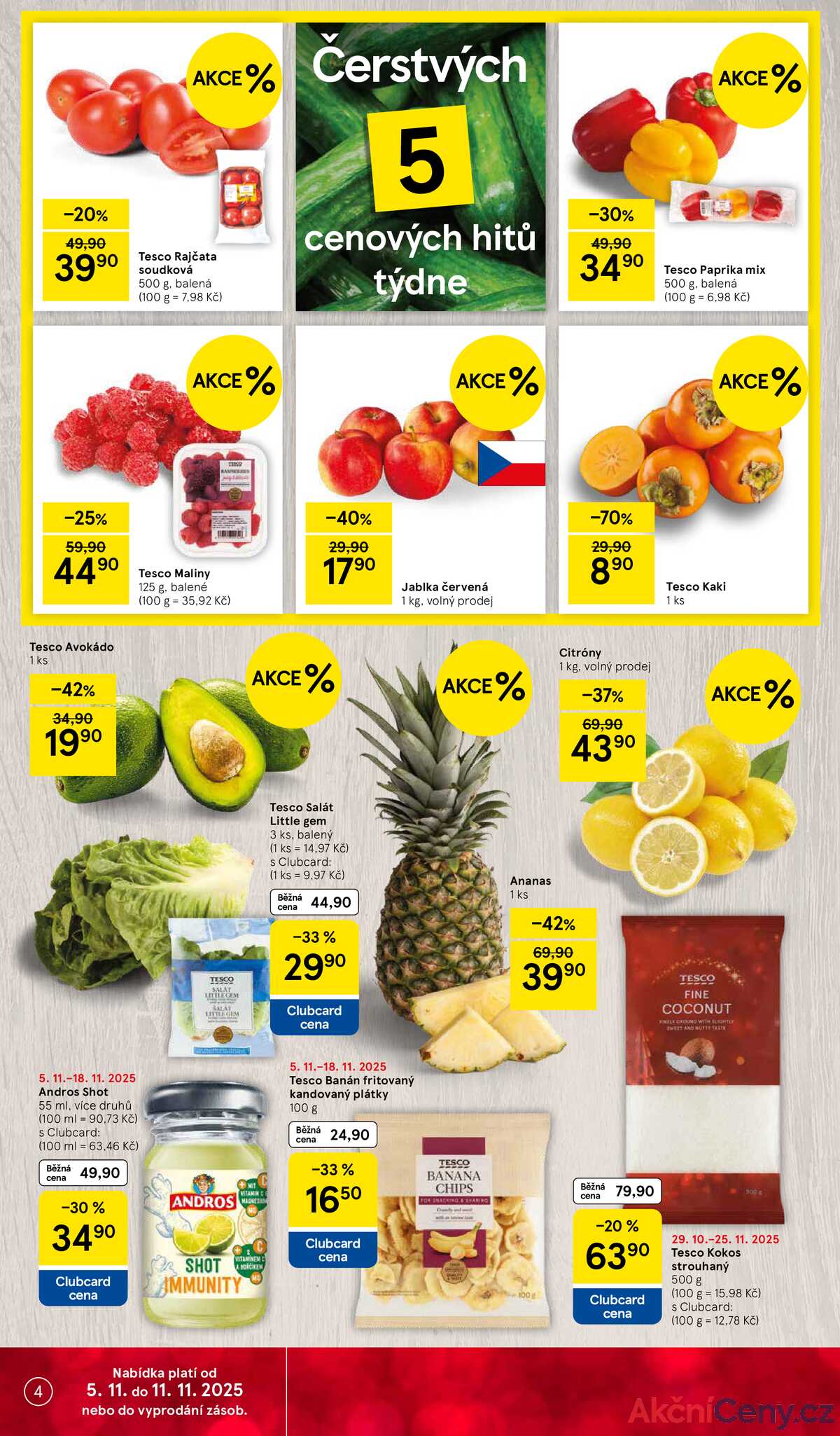 Tesco malé hypermarkety od 5.11. do 11.11.2025 strana 4