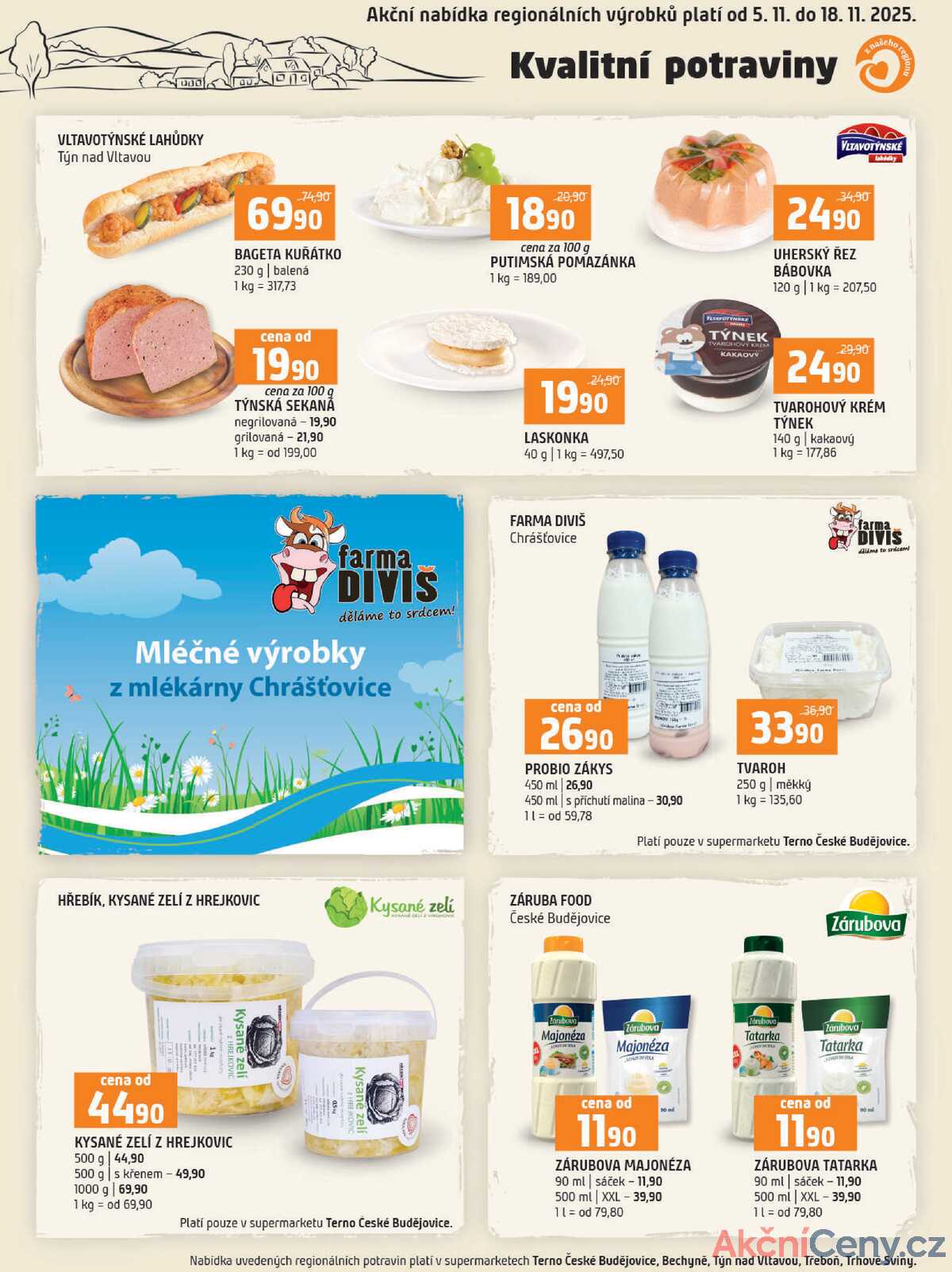 Terno České Budějovice, Třeboň, Trhové sviny, Bechyně, Týn nad Vltavou od 5.11. do 11.11.2025 strana 16