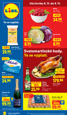 Lidl Čtvrtek od 6.11. do 9.11.2025
