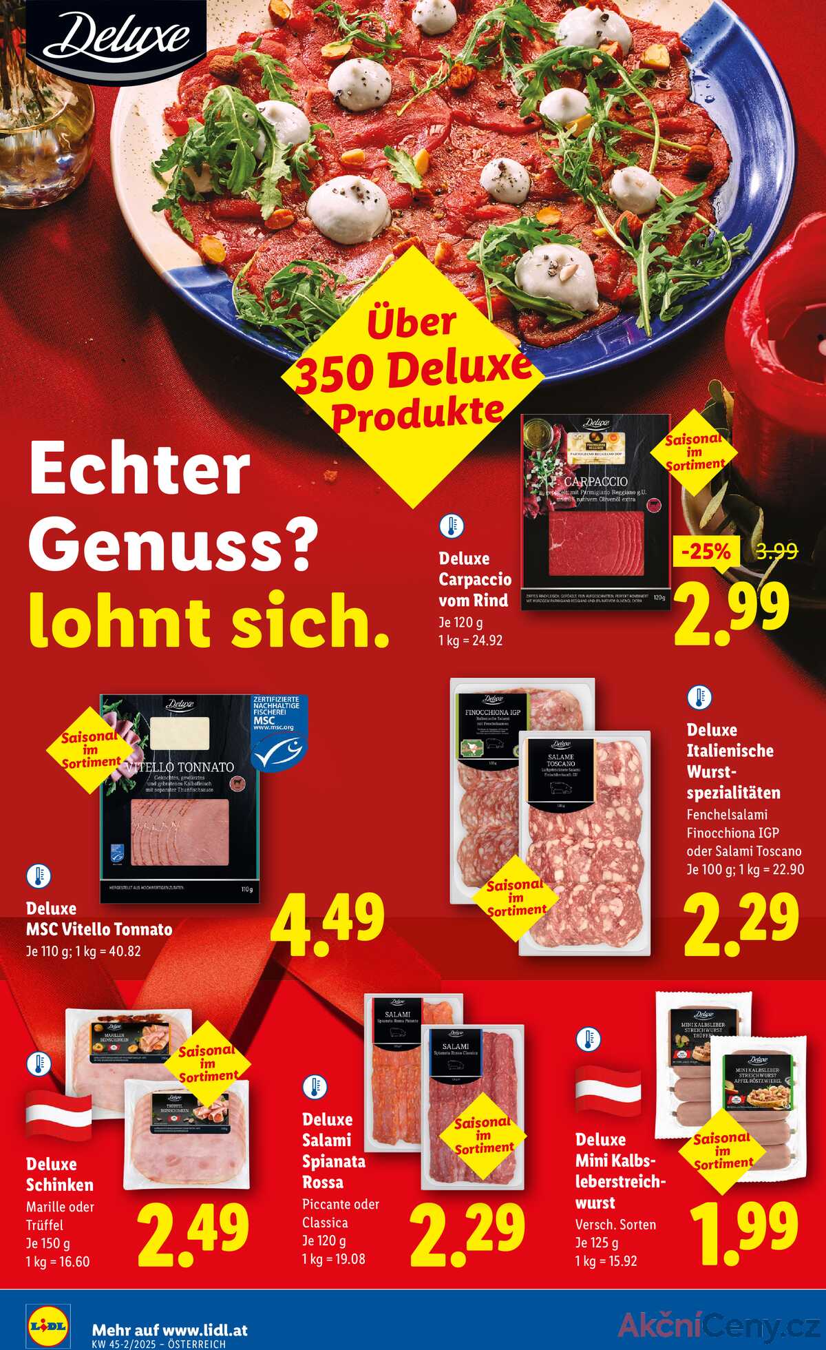 Leták Lidl Rakousko 6.11.-12.11.2025 strana 2