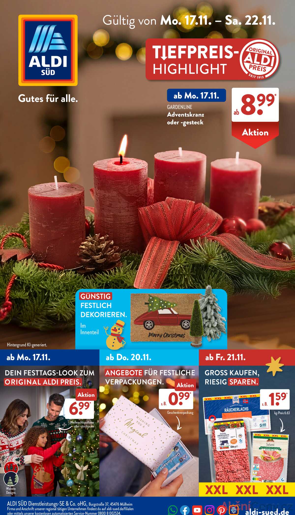 Leták ALDI SÜD Německo 17.11.-23.11.2025 strana 1