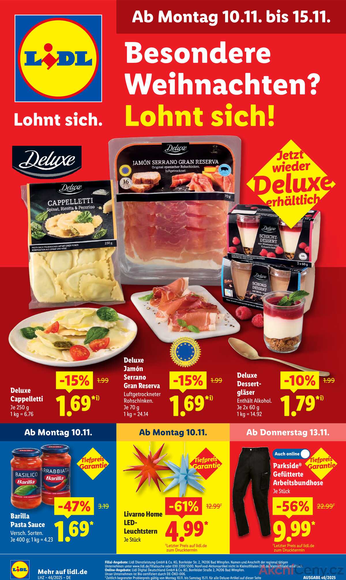Leták Lidl Německo 10.11.-15.11.2025 strana 1