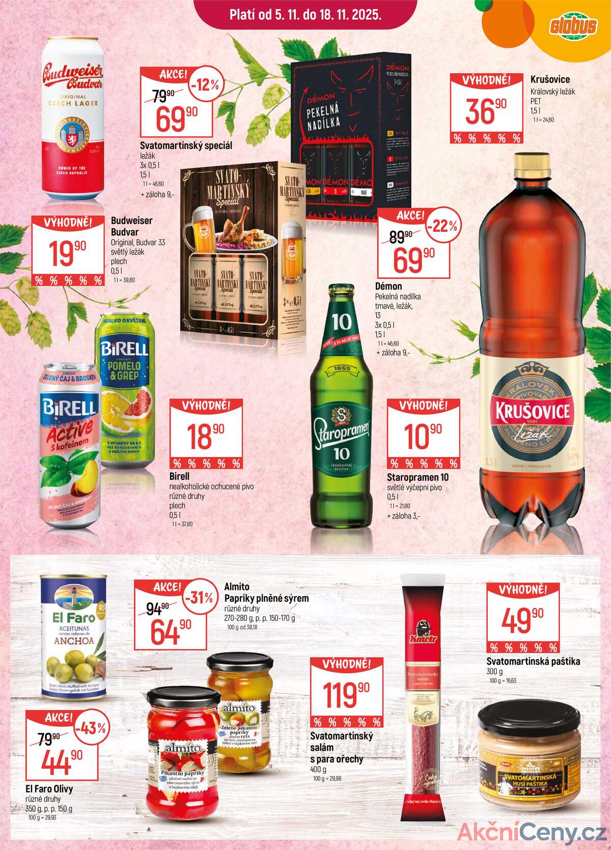 Akční leták Globus 5.11. - 11.11.2025 - Globus České Budějovice strana 10