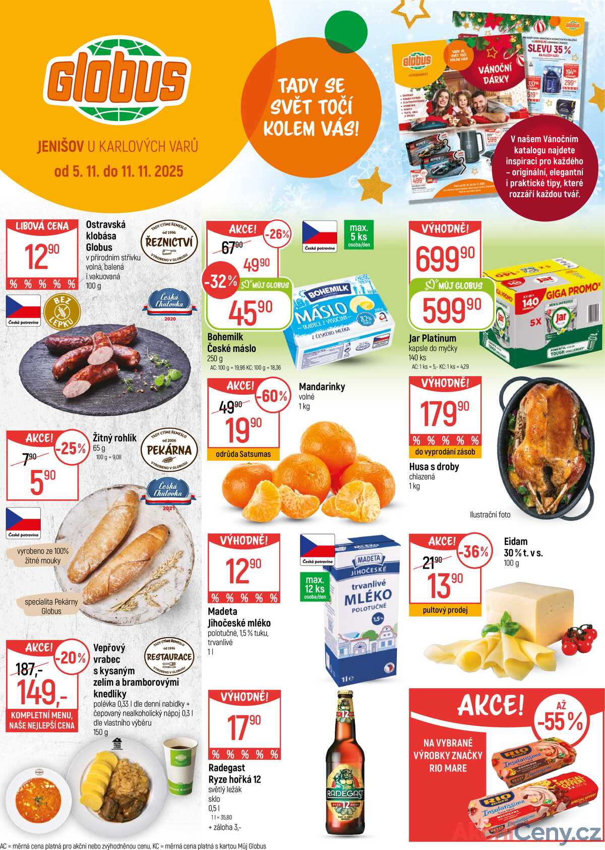 Akční leták Globus 5.11. - 11.11.2025 - Globus Jenišov u Karlových Varů strana 1