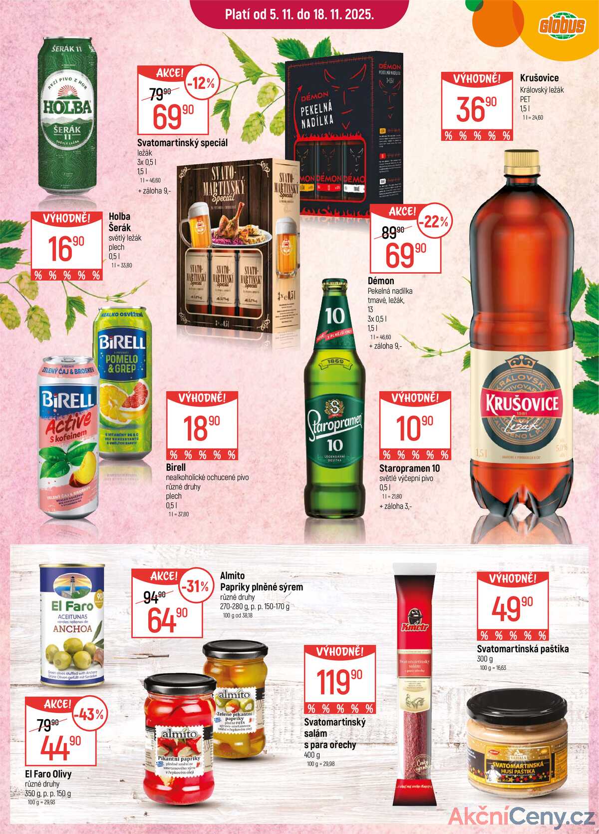 Akční leták Globus 5.11. - 18.11.2025 - Globus Olomouc strana 2