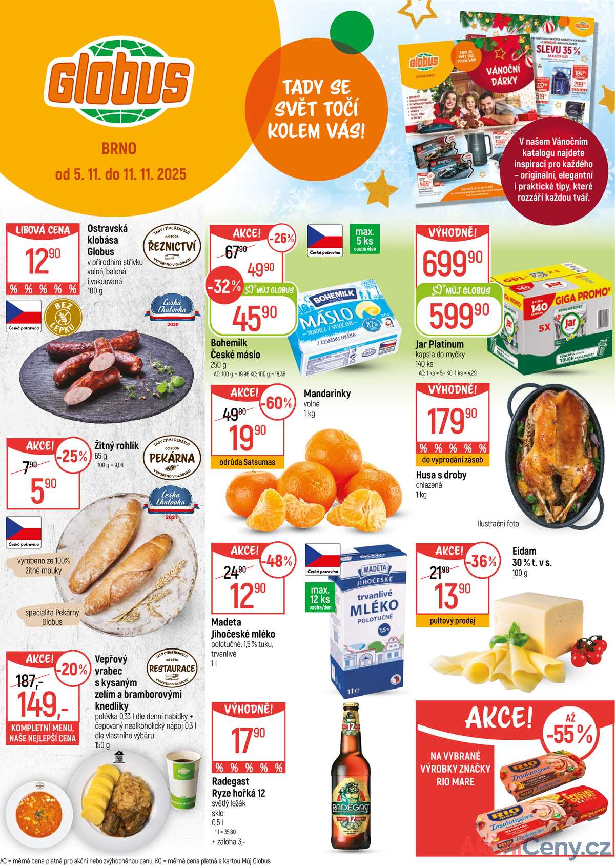 Akční leták Globus 5.11. - 11.11.2025 - Globus Brno Ivanovice strana 1