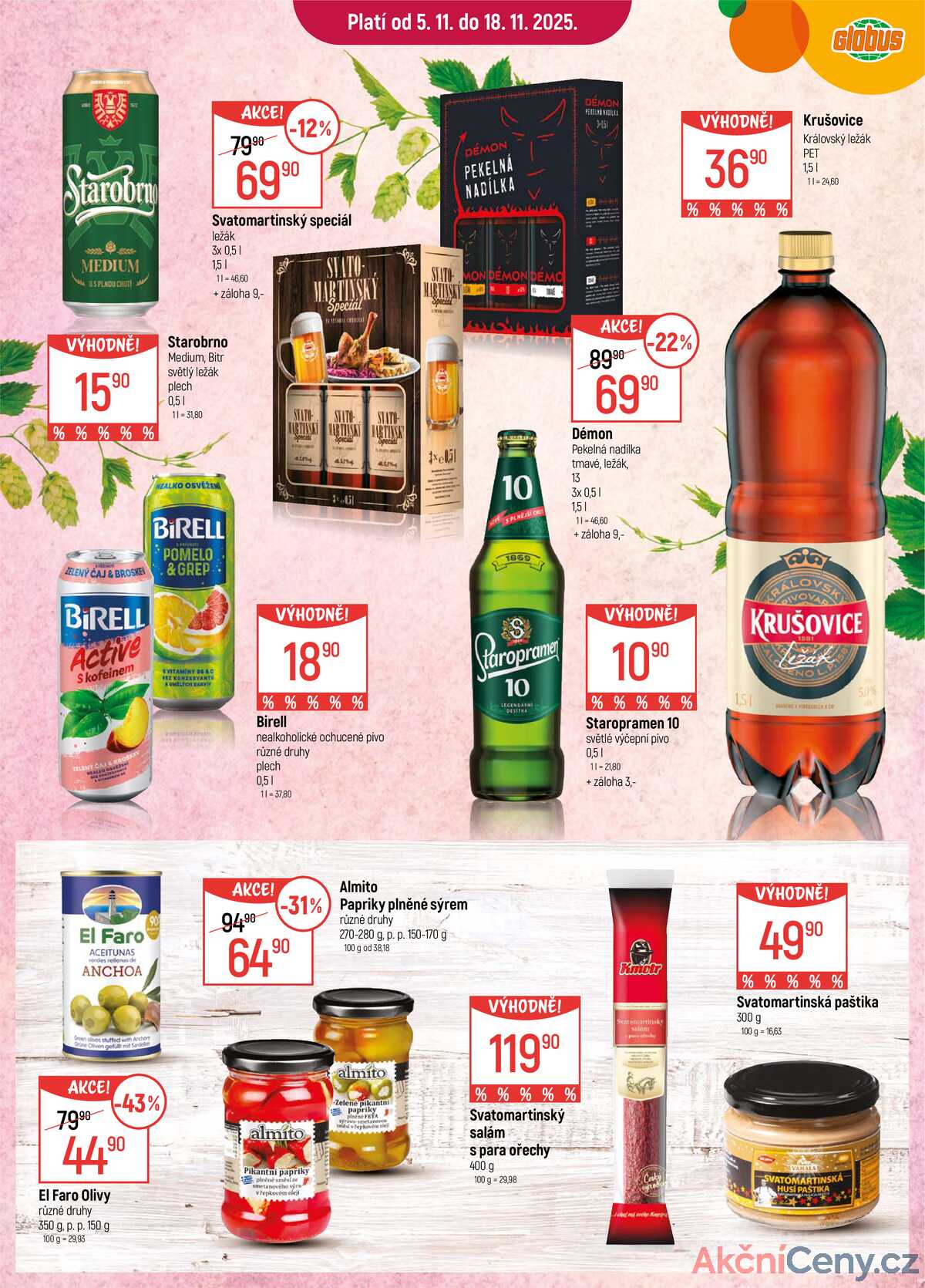 Akční leták Globus 5.11. - 11.11.2025 - Globus Brno Ivanovice strana 10