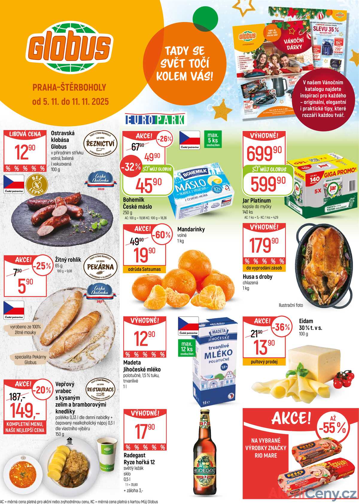 Akční leták Globus 5.11. - 11.11.2025 - Globus Praha - Štěrboholy strana 1