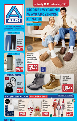Leták Aldi Polsko 12.11.-15.11.2025 - Průmyslové výrobky a textil