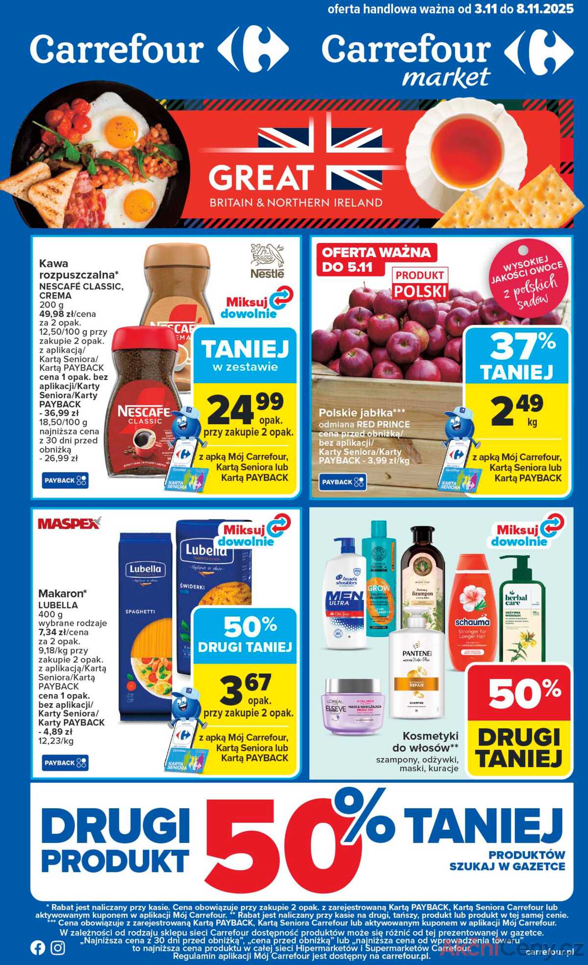 Leták Carrefour Polsko 3.11.-8.11.2025 - Trh od pondělí! strana 1