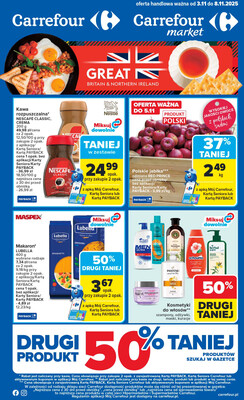Leták Carrefour Polsko 3.11.-8.11.2025 - Trh od pondělí!