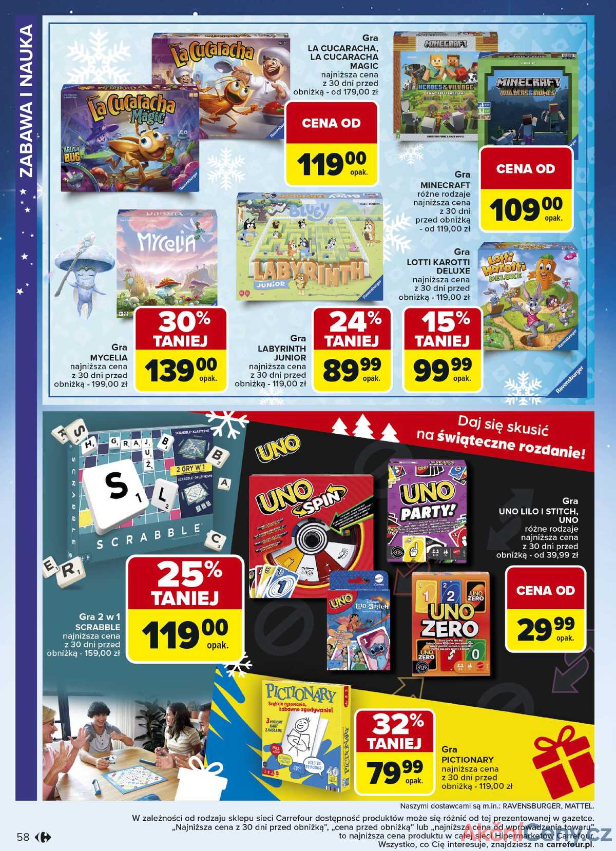 Leták Carrefour Polsko 3.11.-23.12.2025 - Hračky strana 58