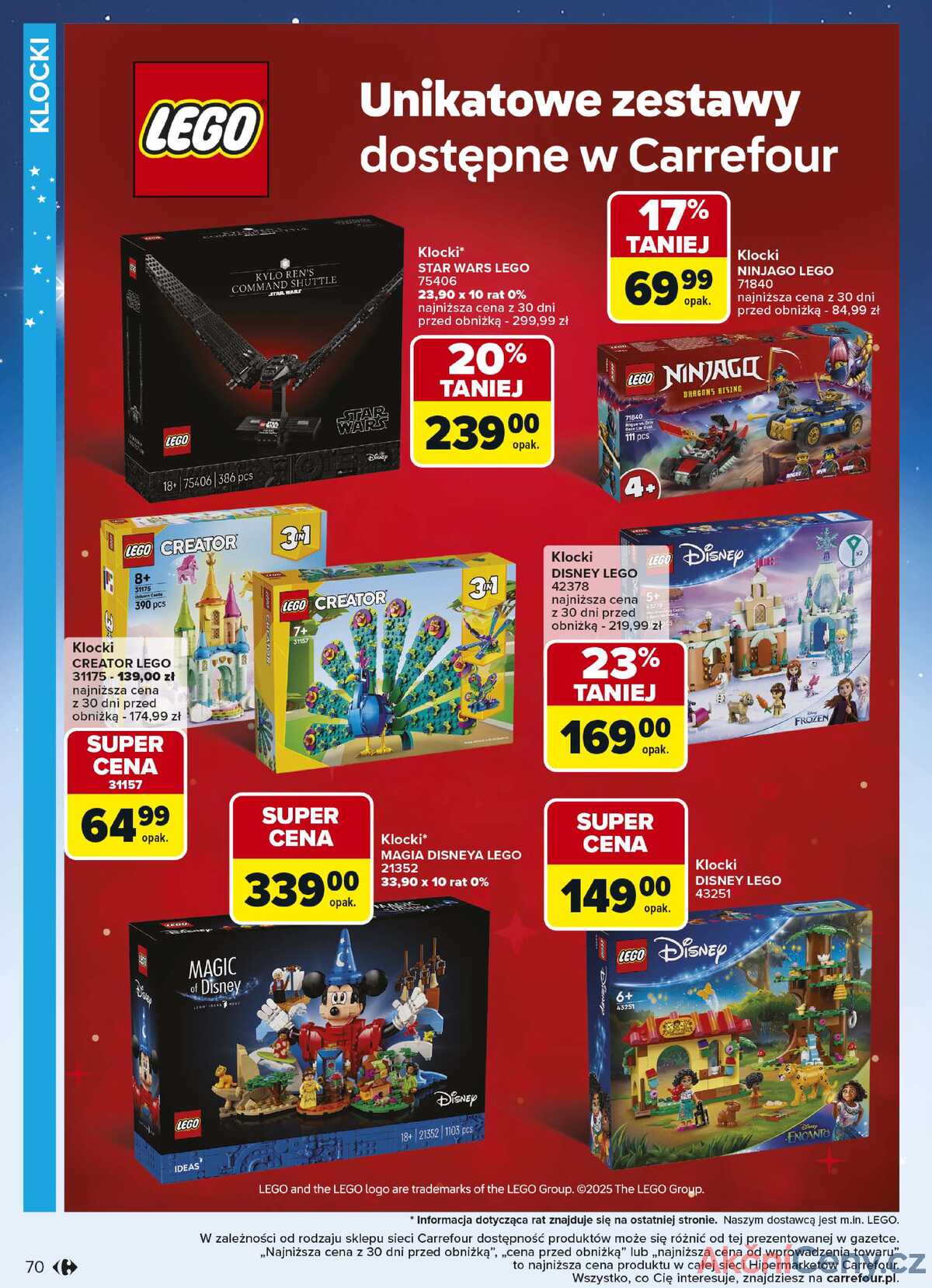 Leták Carrefour Polsko 3.11.-23.12.2025 - Hračky strana 70
