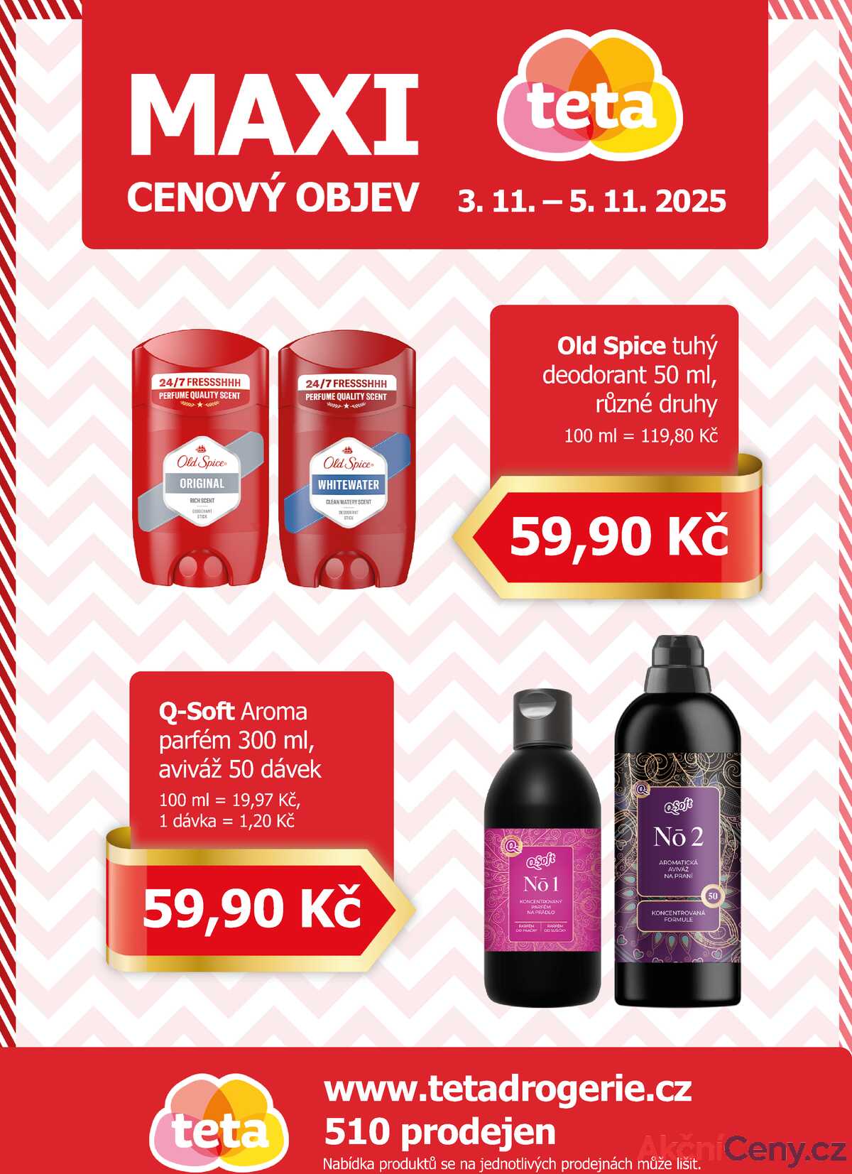Teta drogerie Maxi cenový objev od 3.11. do 5.11.2025 strana 1
