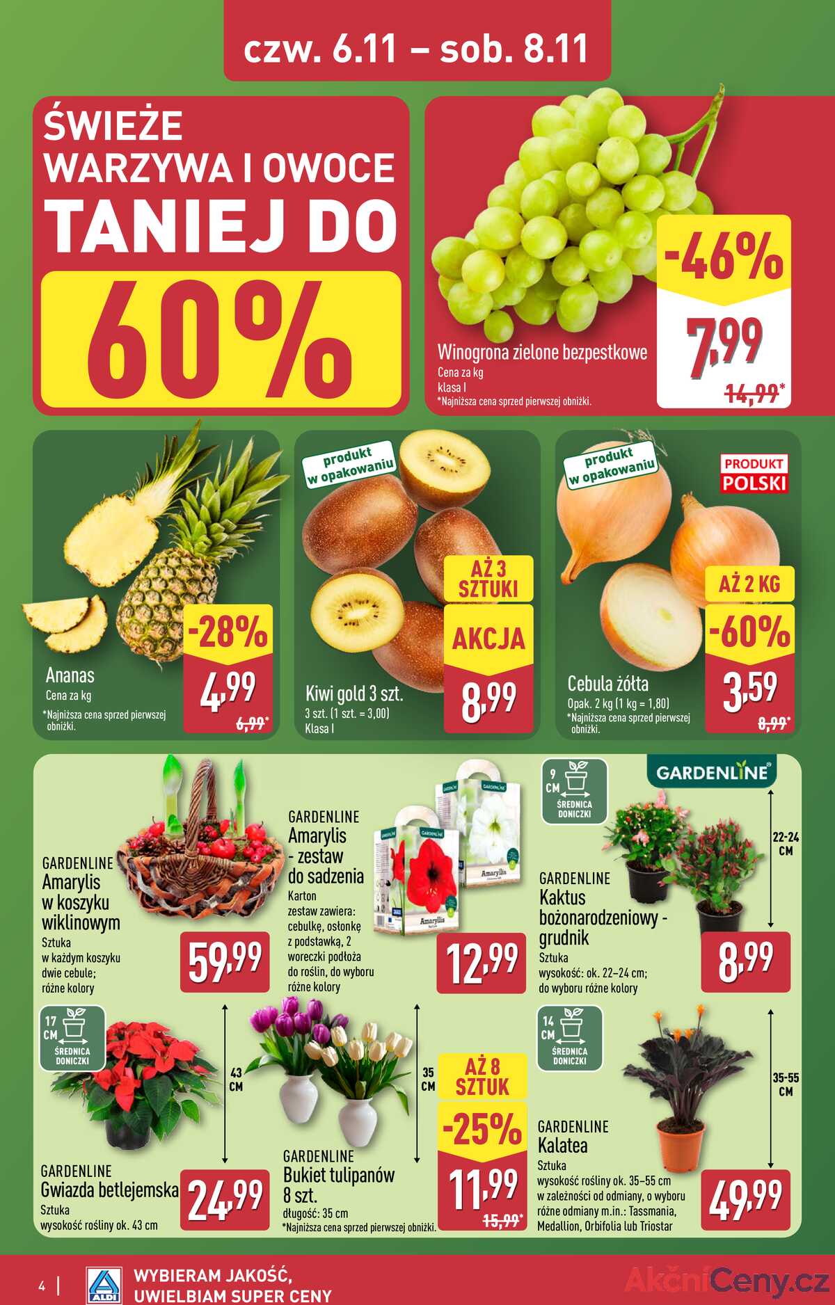Leták Aldi Polsko 6.11.-8.11.2025 - Víkendová nabídka strana 4