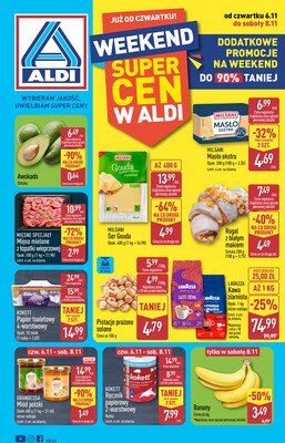 Leták Aldi Polsko 6.11.-8.11.2025 - Víkendová nabídka