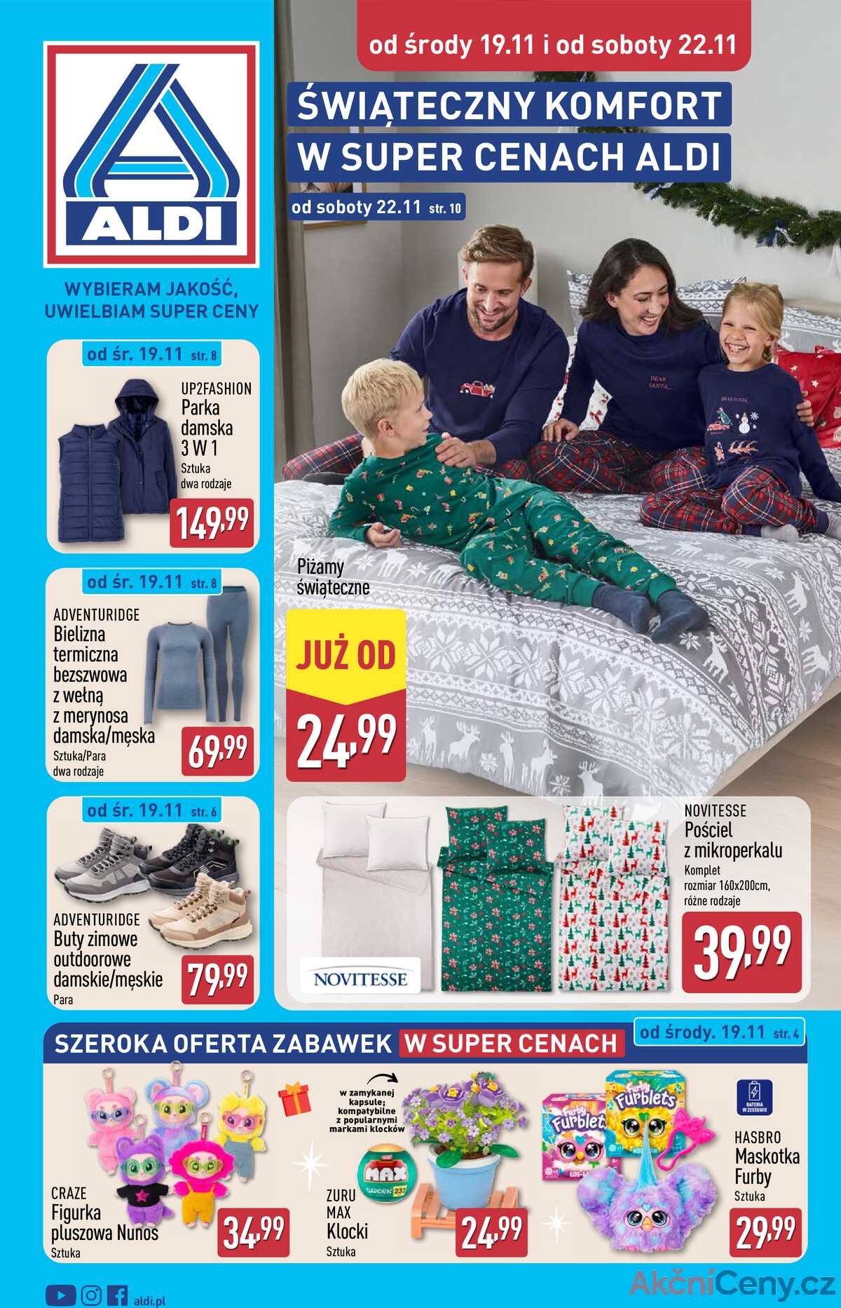 Leták Aldi Polsko 19.11.-22.11.2025 - Průmyslové výrobky a textil strana 1