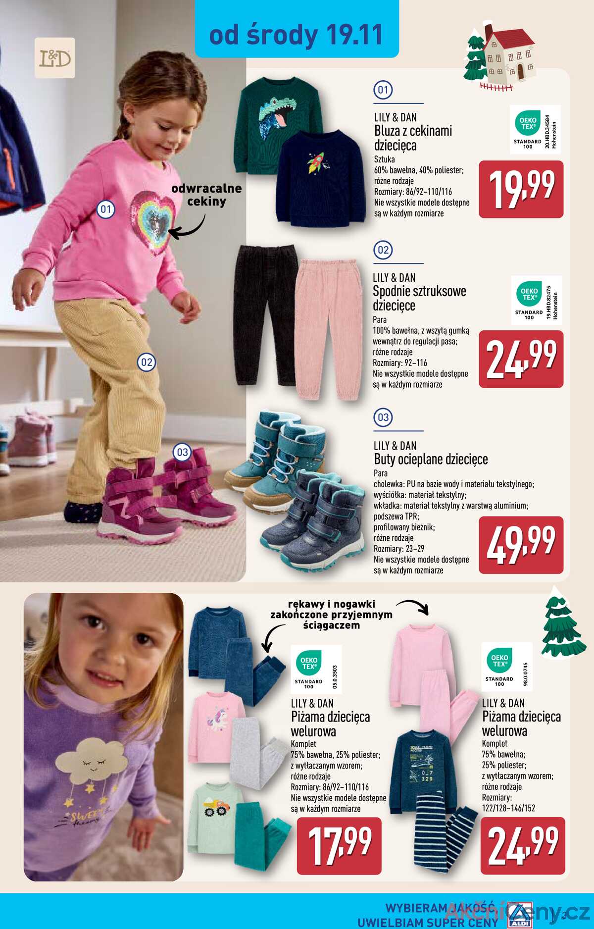 Leták Aldi Polsko 19.11.-22.11.2025 - Průmyslové výrobky a textil strana 3