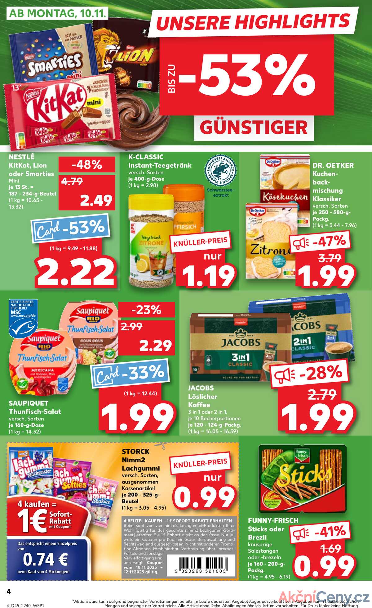 Leták Kaufland Německo 9.11.-12.11.2025 strana 4