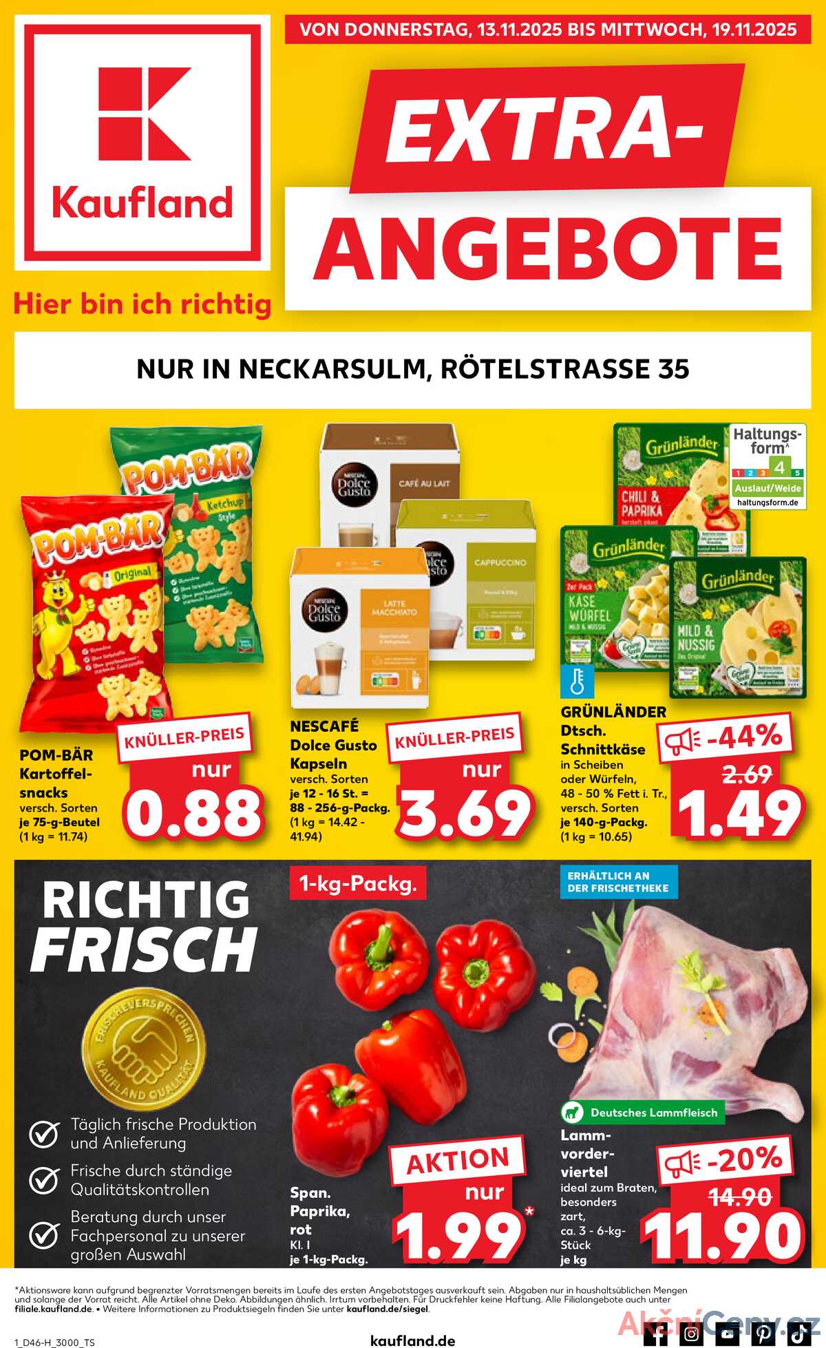 Leták Kaufland Německo 13.11.-19.11.2025 strana 1