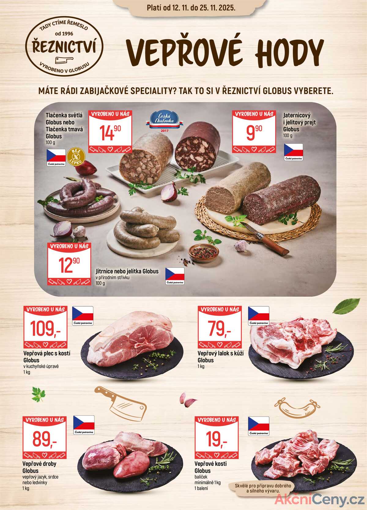 Akční leták Globus 12.11. - 25.11.2025 - Globus Chomutov strana 1