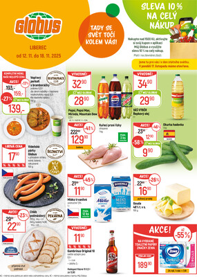 Akční leták Globus 12.11. - 18.11.2025 - Globus Liberec