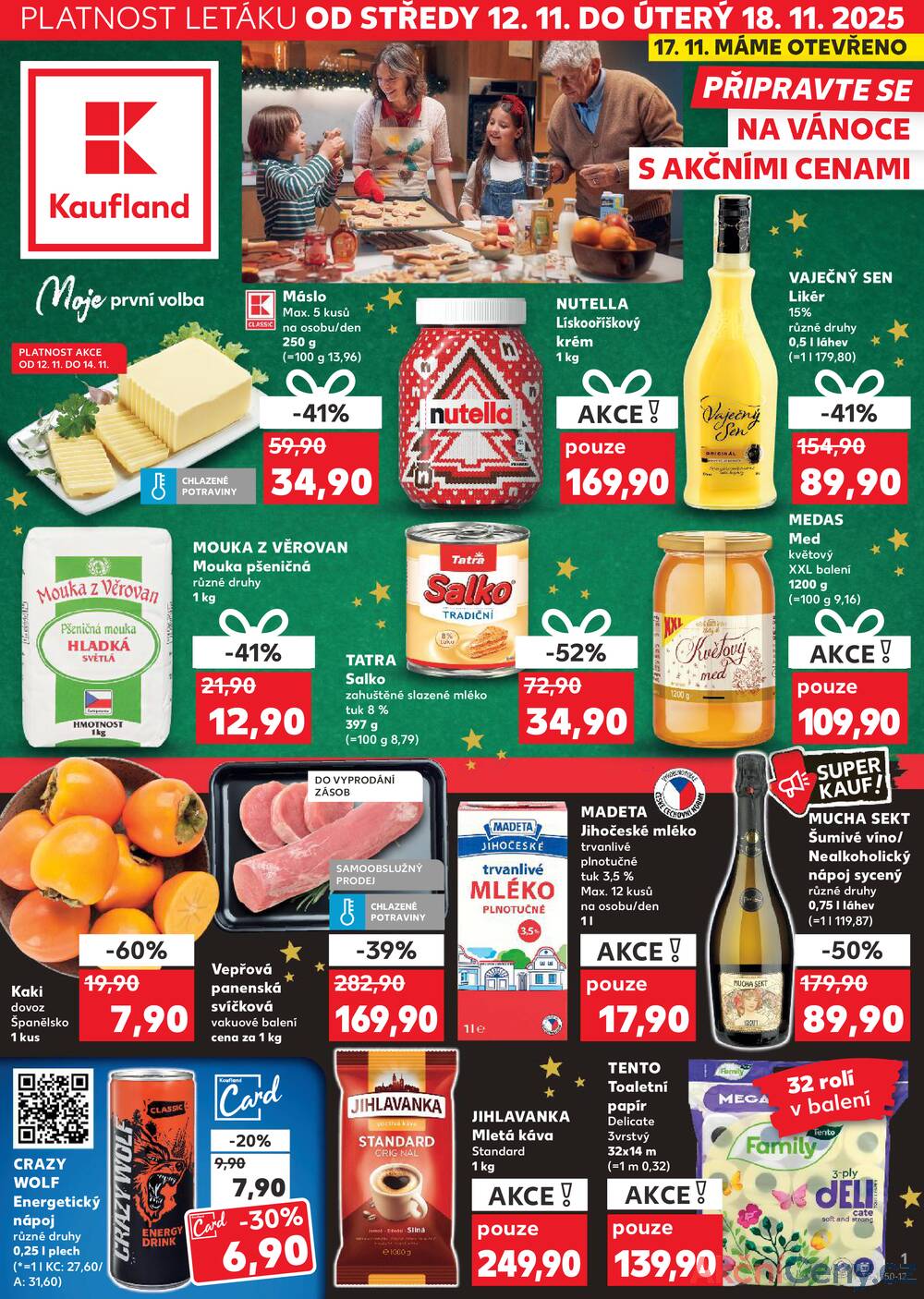 Leták Kaufland - Kaufland 12.11. - 18.11. - Kaufland - Praha 3 (Jarov) - strana 1