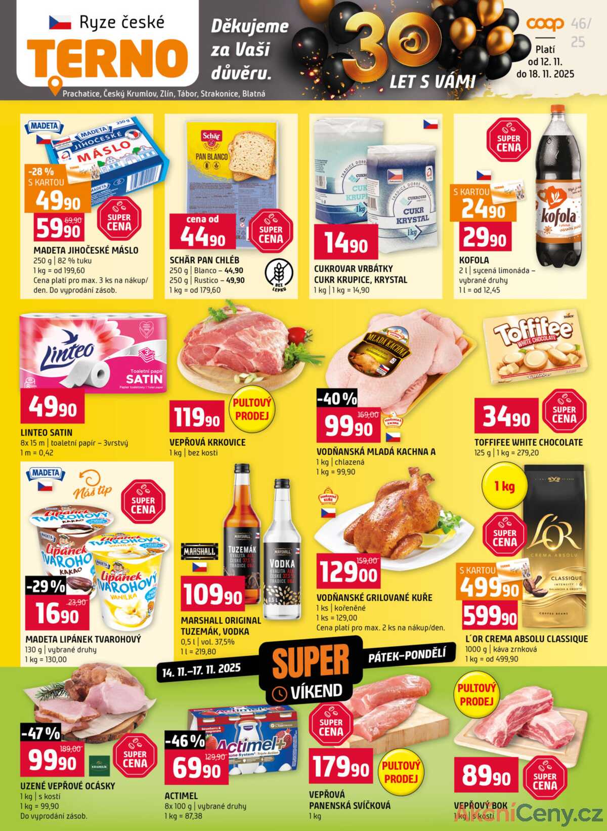 Terno Prachatice, Český Krumlov, Zlín, Tábor, Strakonice, Blatná 12.11. -  strana 1