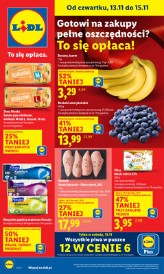 Leták Lidl Polsko 13.11.-15.11.2025