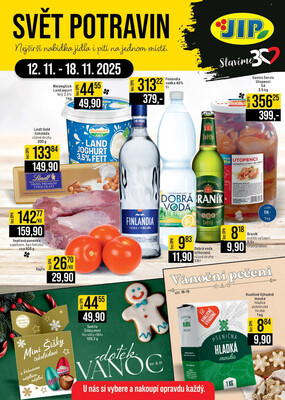 JIP Cash &amp;amp; Carry Brno, Praha, Ostrava, Jilemnice, Pardubice, Ostrava, Karlovy Vary, Olomouc a Zlín od 12.11. do 18.11.2025