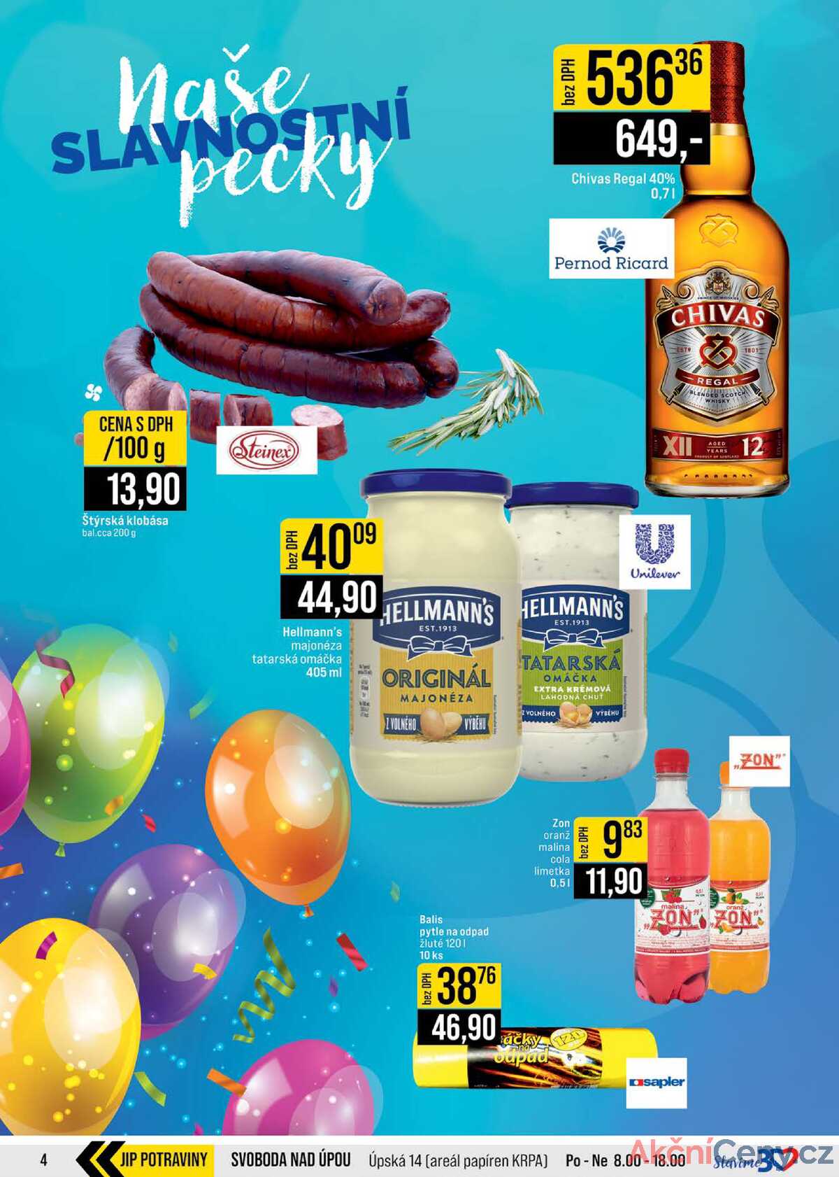 JIP Cash & Carry České Budějovice, Most, Náchod, Polička, Sušice a Svoboda nad Úpou od 12.11. do 18.11.2025 strana 4