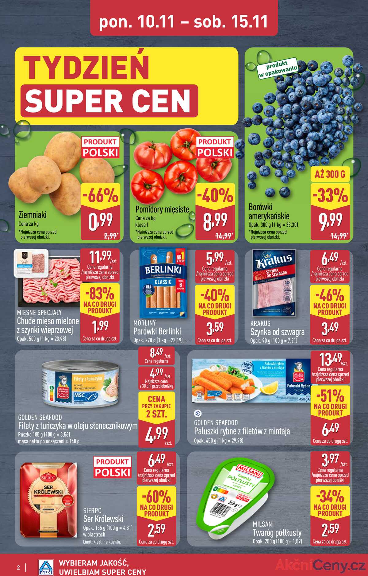 Leták Aldi Polsko 13.11.-15.11.2025 - Víkendová nabídka strana 2