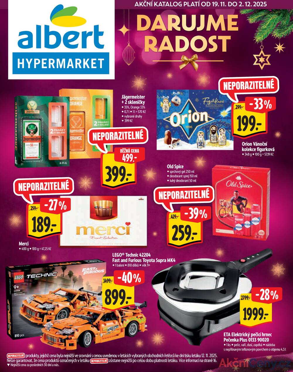 Leták Albert - Albert Hypermarket katalog Vánoce od 19.11. do 2.12.2025 - strana 1 Leták Albert - Albert Hypermarket katalog Vánoce od 19.11. do 2.12.2025 - strana 1