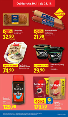 Lidl Čtvrtek od 20.11. do 23.11.2025