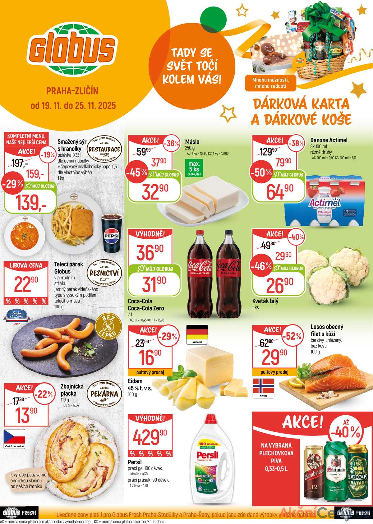 Akční leták Globus 19.11. - 25.11.2025 - Globus Praha - Zličín strana 1
