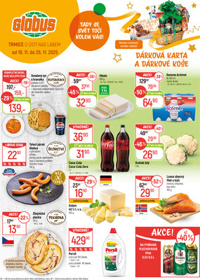 Akční leták Globus 19.11. - 25.11.2025 - Globus Trmice u Ústí nad Labem