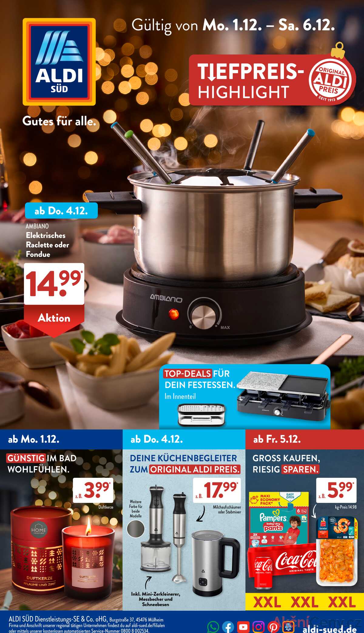 Leták ALDI SÜD Německo 1.12.-7.12.2025 strana 1