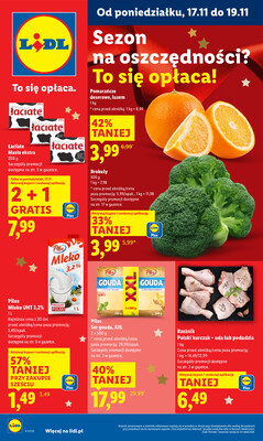 Leták Lidl Polsko 17.11.-19.11.2025
