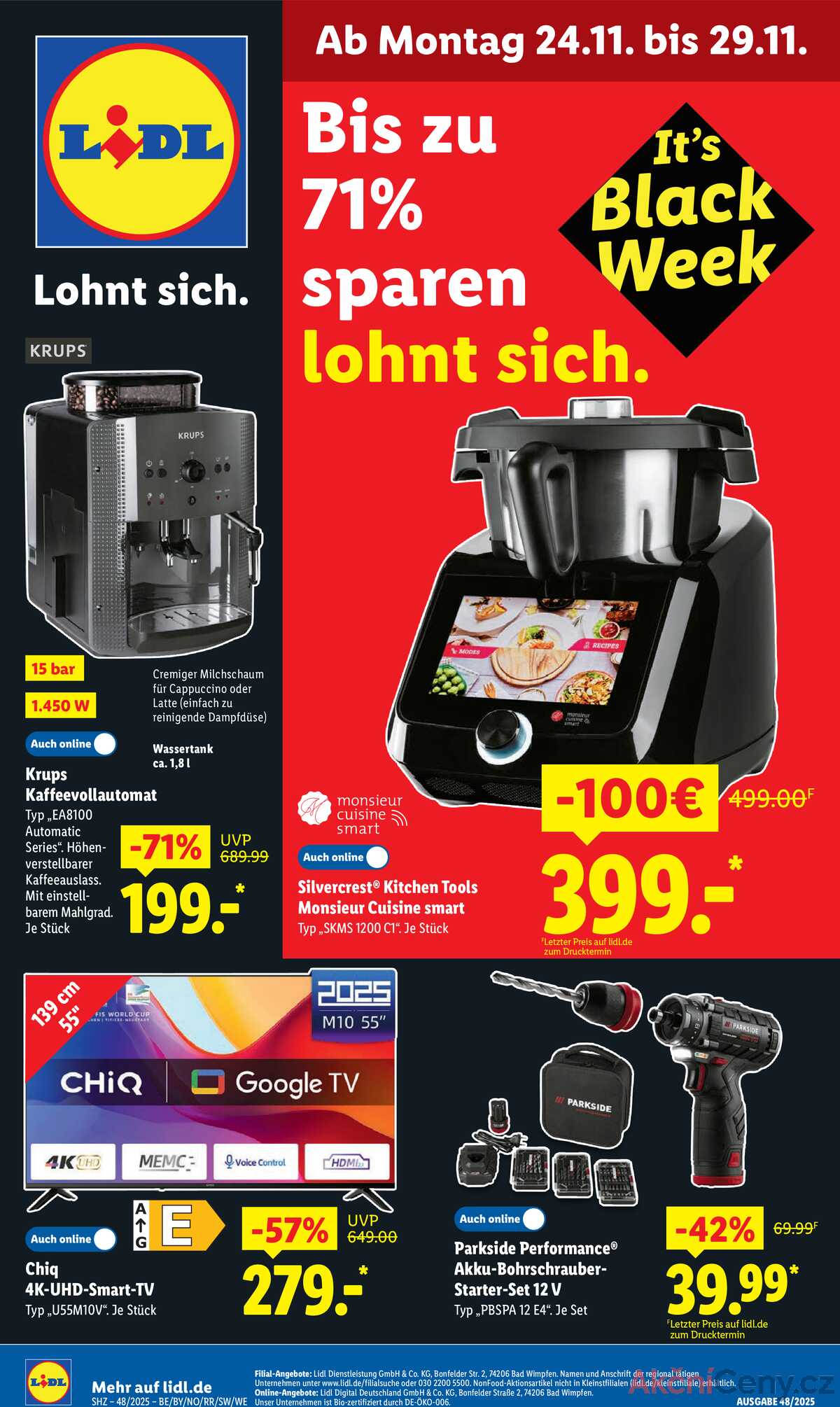 Leták Lidl Německo 24.11.-29.11.2025 strana 1