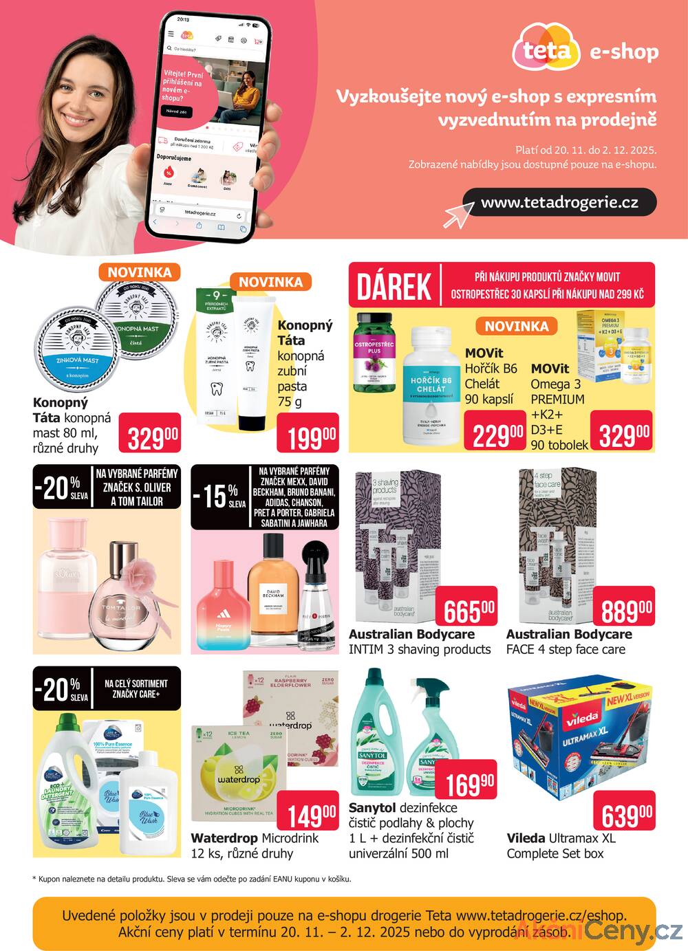 Leták Teta drogerie - Teta drogerie eshop od 20.11. do 2.12.2025 - strana 1 Leták Teta drogerie - Teta drogerie eshop od 20.11. do 2.12.2025 - strana 1