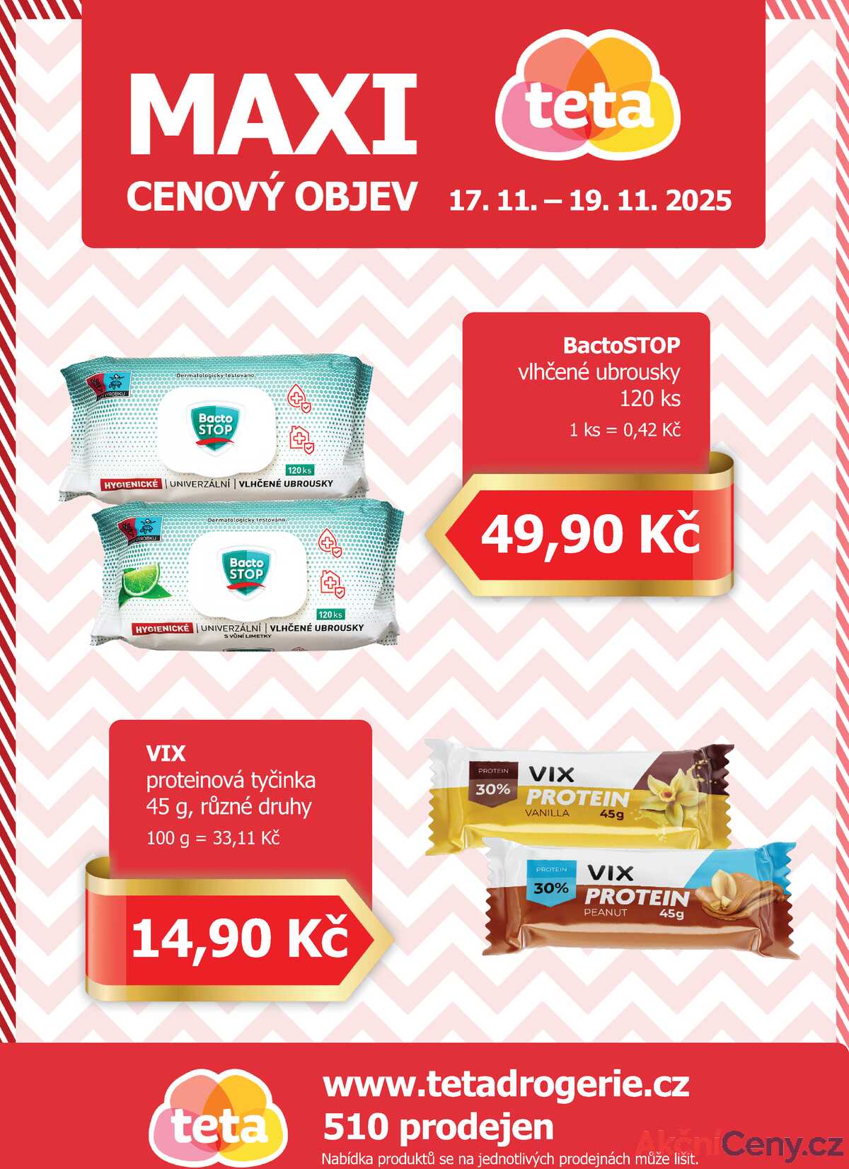 Teta drogerie Maxi cenový objev od 17.11. do 19.11.2025 strana 1