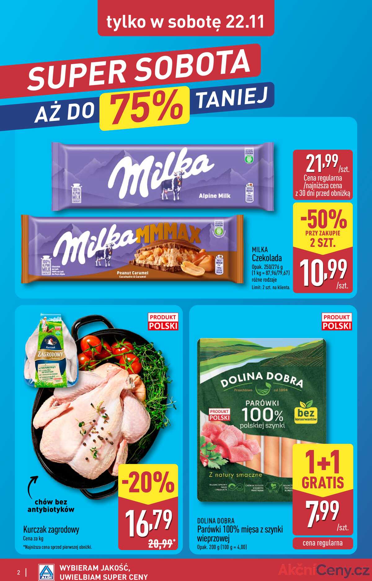Leták Aldi Polsko 20.11.-22.11.2025 - Víkendová nabídka strana 2