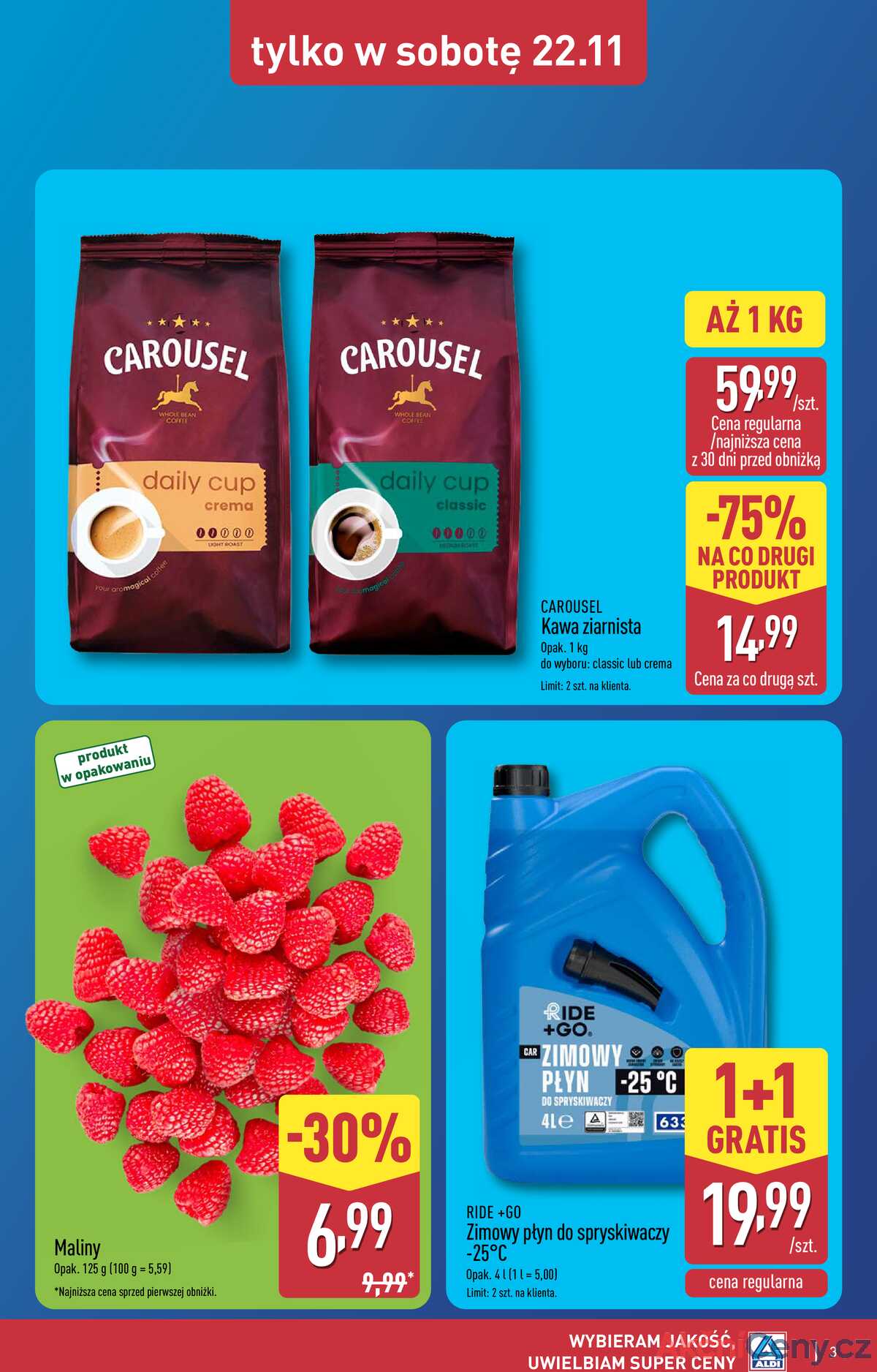 Leták Aldi Polsko 20.11.-22.11.2025 - Víkendová nabídka strana 3