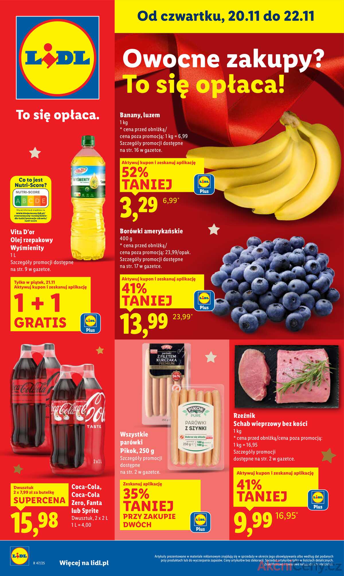 Leták Lidl Polsko 20.11.-22.11.2025 strana 1