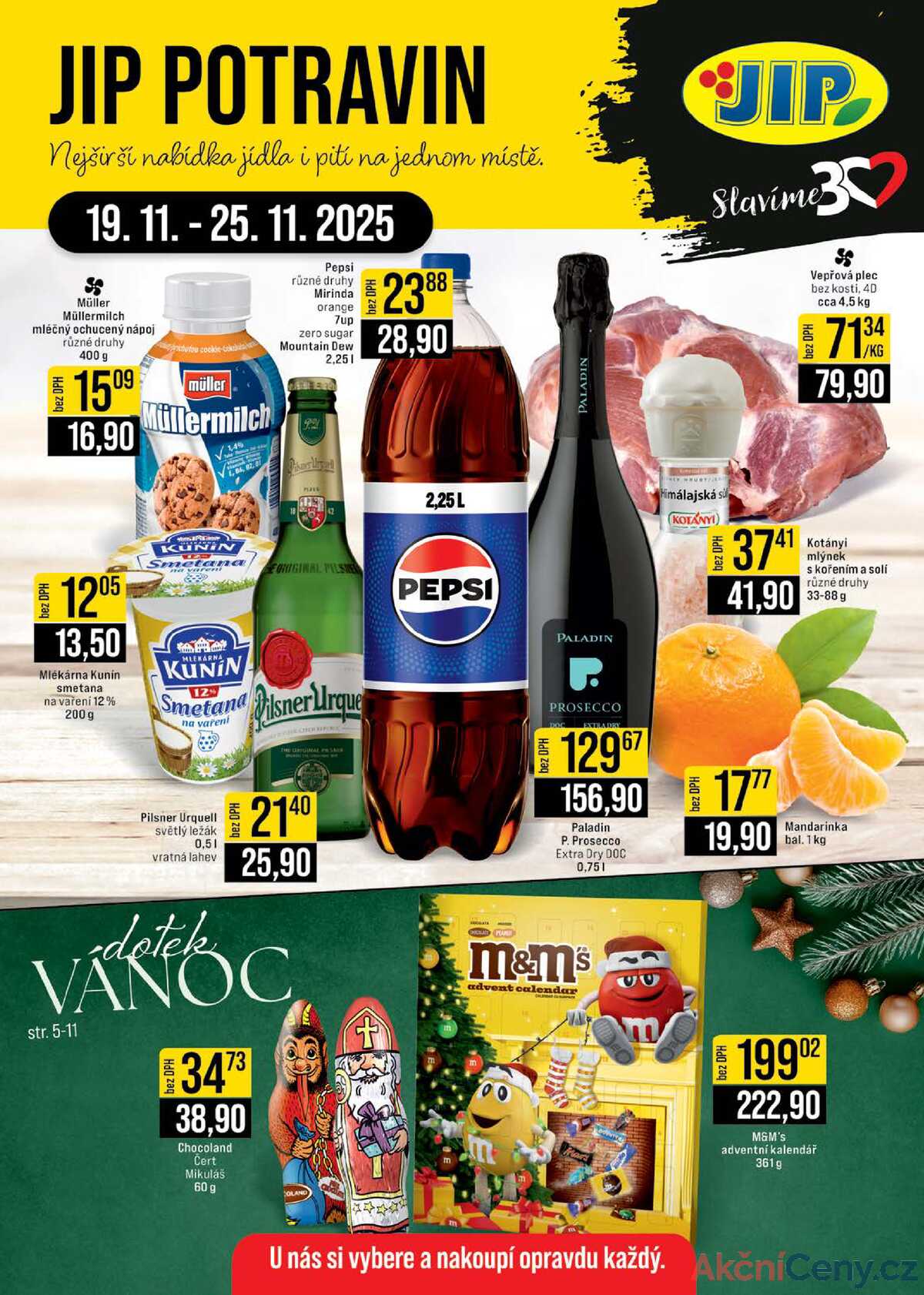 JIP Cash & Carry České Budějovice, Most, Náchod, Polička, Sušice a Svoboda nad Úpou od 19.11. do 25.11.2025 strana 1