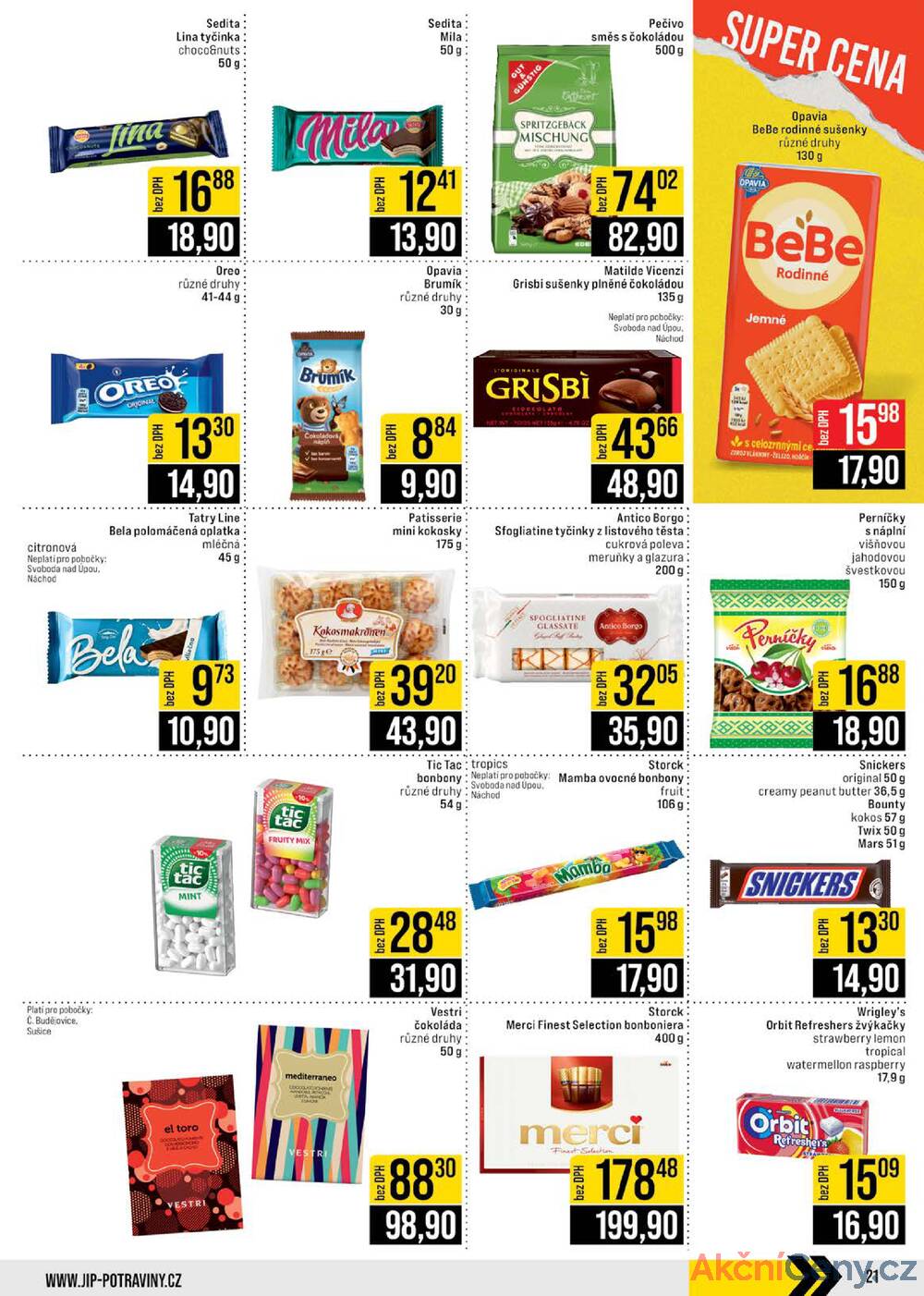 Leták JIP - JIP Cash & Carry České Budějovice, Most, Náchod, Polička, Sušice a Svoboda nad Úpou od 19.11. do 25.11.2025 - strana 21